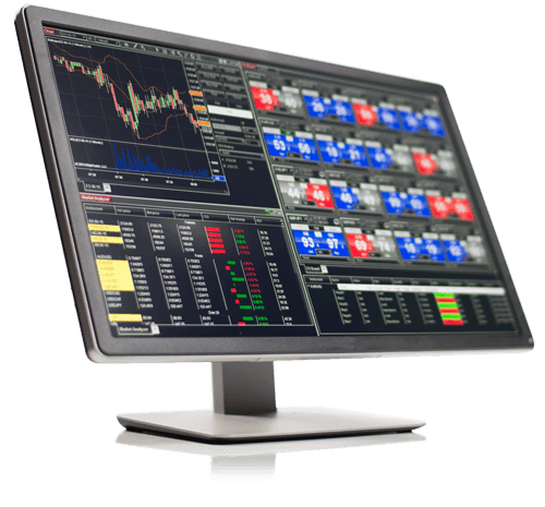 NinjaTrader 8 platform showing charts, order-flow and a SuperDOM